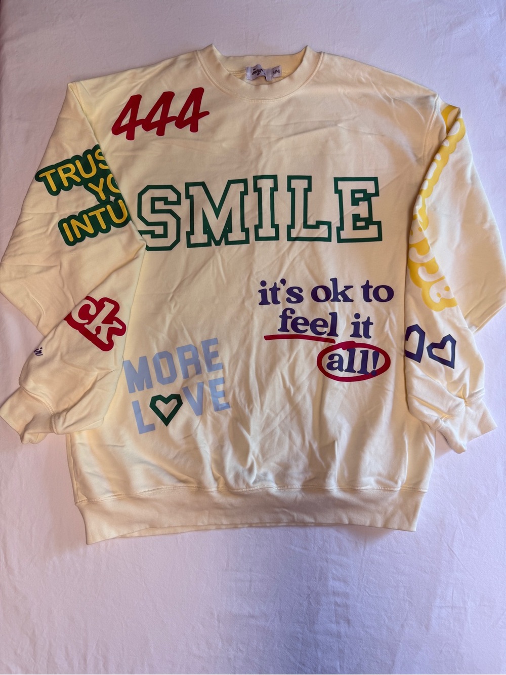 The Mayfair Group Affirmations Smile Universe Has Your Back Sweatshirt S/M